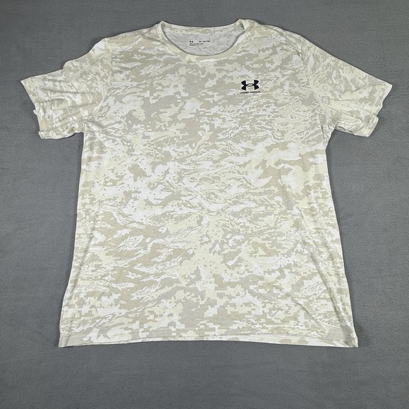 Under Armour Mens Loose Fit T-shirt Short Sleeve Camo Workout Athletic Size 4XL - Picture 1 of 5